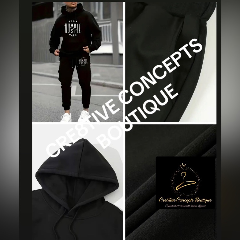 Humble, HuSTLe Hard Jogger’s Fit-NWT 2pc Black/Black Set